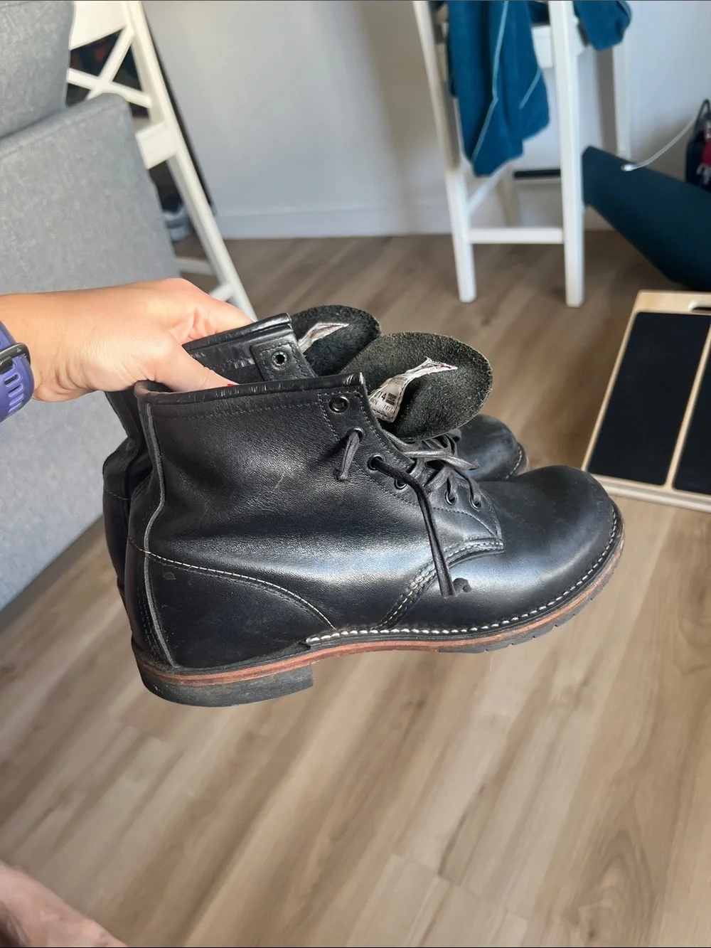 Red Wing Heritage Style 904 Black Leather Lace-Up Work Boots. Men’s 9.5